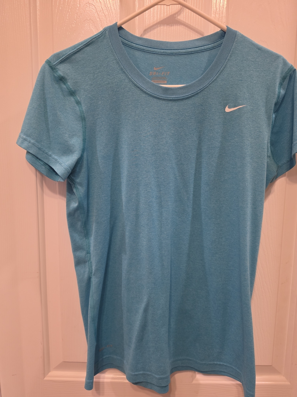 Nike Light Blue Performance Tee with Swoosh